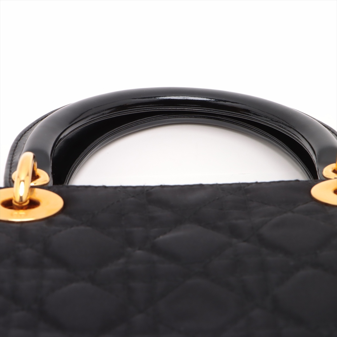 Christian Dior(クリスチャンディオール)のクリスチャンディオール  ナイロン×レザー  ブラック レディース ハンド レディースのバッグ(ハンドバッグ)の商品写真