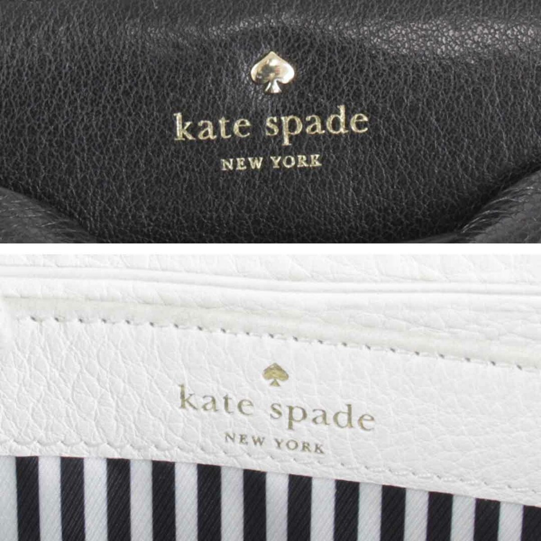 kate spade new york(ケイトスペードニューヨーク)の良品『USED』 Kate Spade ケイトスペード リボン 箱付 長財布 レザー ブラック【中古】 レディースのファッション小物(財布)の商品写真