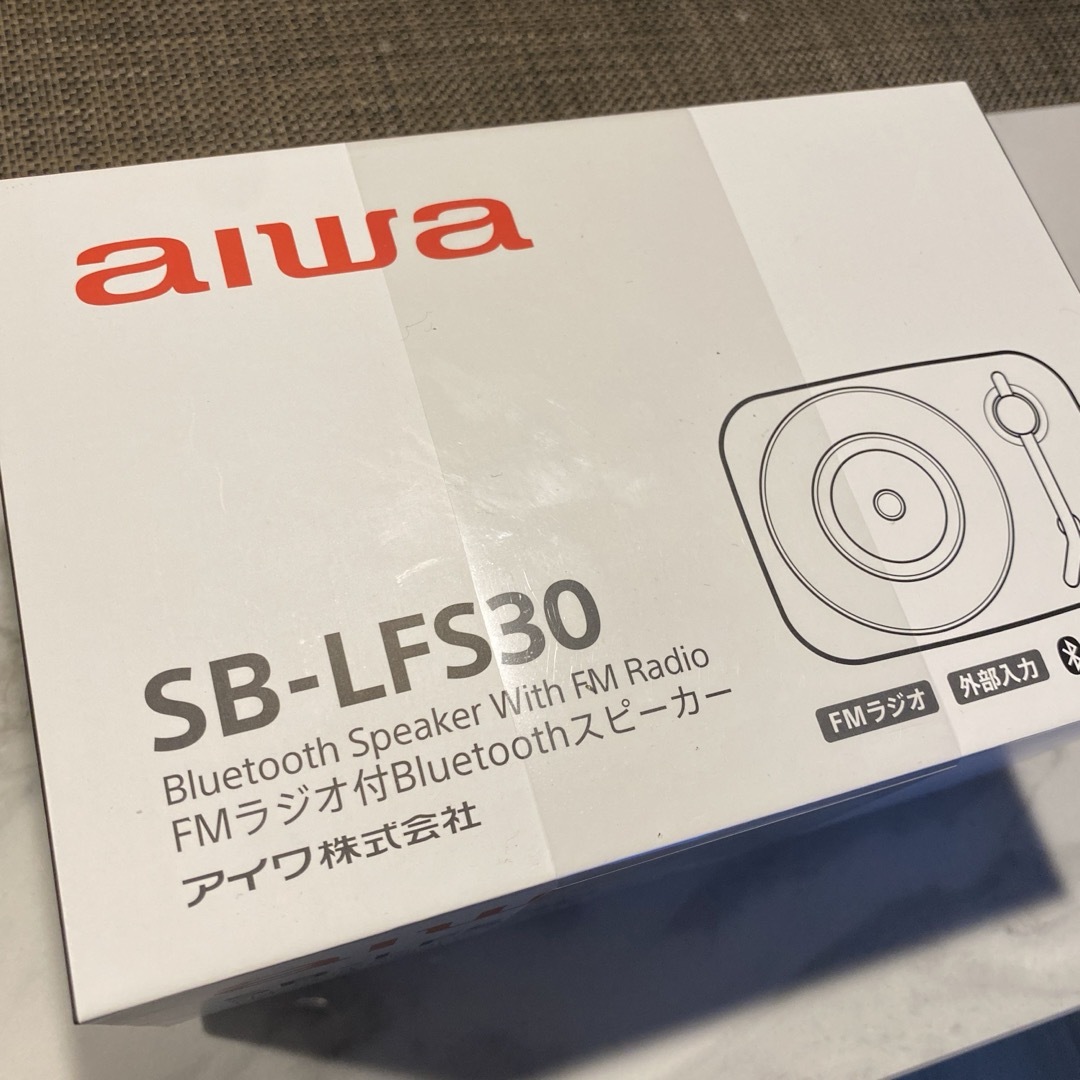 aiwa(アイワ)のaiwa ラジオ付きBluetoothスピーカー SB-LFS30 BLACK スマホ/家電/カメラのオーディオ機器(スピーカー)の商品写真