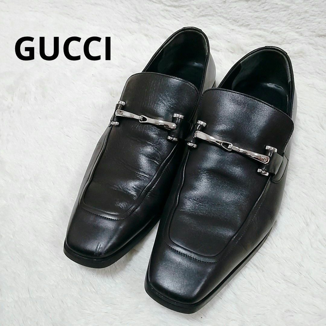 Gucci(グッチ)のGUCCI  グッチ ローファー  革靴   ビジネスシューズ  黒　ブラック メンズの靴/シューズ(ドレス/ビジネス)の商品写真
