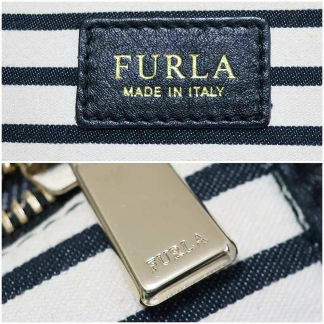 Furla(フルラ)の正規美品 フルラ FURLA トートバッグ キャンバス レザー A4 大容量 袋 レディースのバッグ(トートバッグ)の商品写真