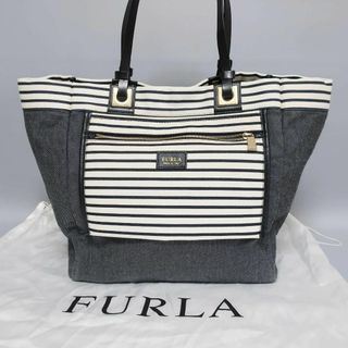 フルラ(Furla)の正規美品 フルラ FURLA トートバッグ キャンバス レザー A4 大容量 袋(トートバッグ)