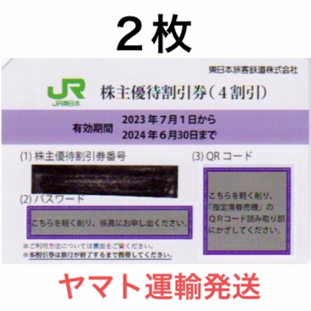 JR東日本株主優待サービス券２枚一組????JR東日本株主優待割引券????No