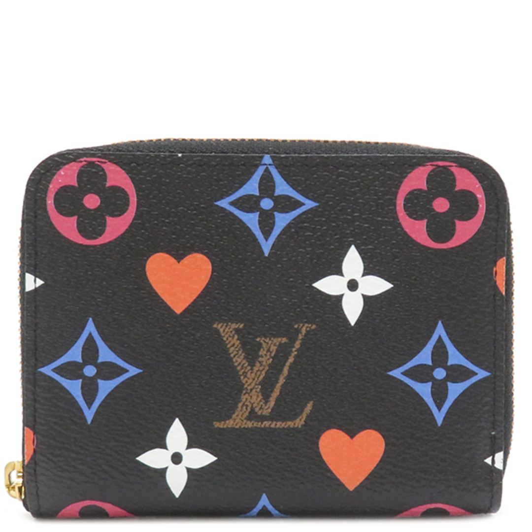 LOUIS VUITTON(ルイヴィトン)のルイヴィトン LOUIS VUITTON コインケース ジッピー コインパース ゲームオンキャンバス ブラック ゴールド金具 黒 小銭入れ トランプ  M80305 SN4210/RFID【中古】 レディースのファッション小物(財布)の商品写真