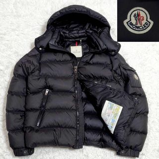 モンクレール(MONCLER)の数回使用 M モンクレール ヒマレイ ダウンジャケット 黒 ワッペンロゴ フード(ダウンジャケット)