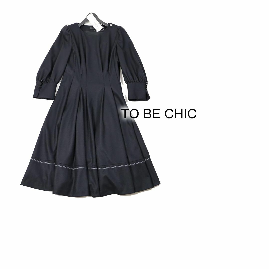 TO BE CHIC(トゥービーシック)の632 新品 少々訳 TO BE CHIC ベガスムースドレス ワンピース M レディースのワンピース(ひざ丈ワンピース)の商品写真