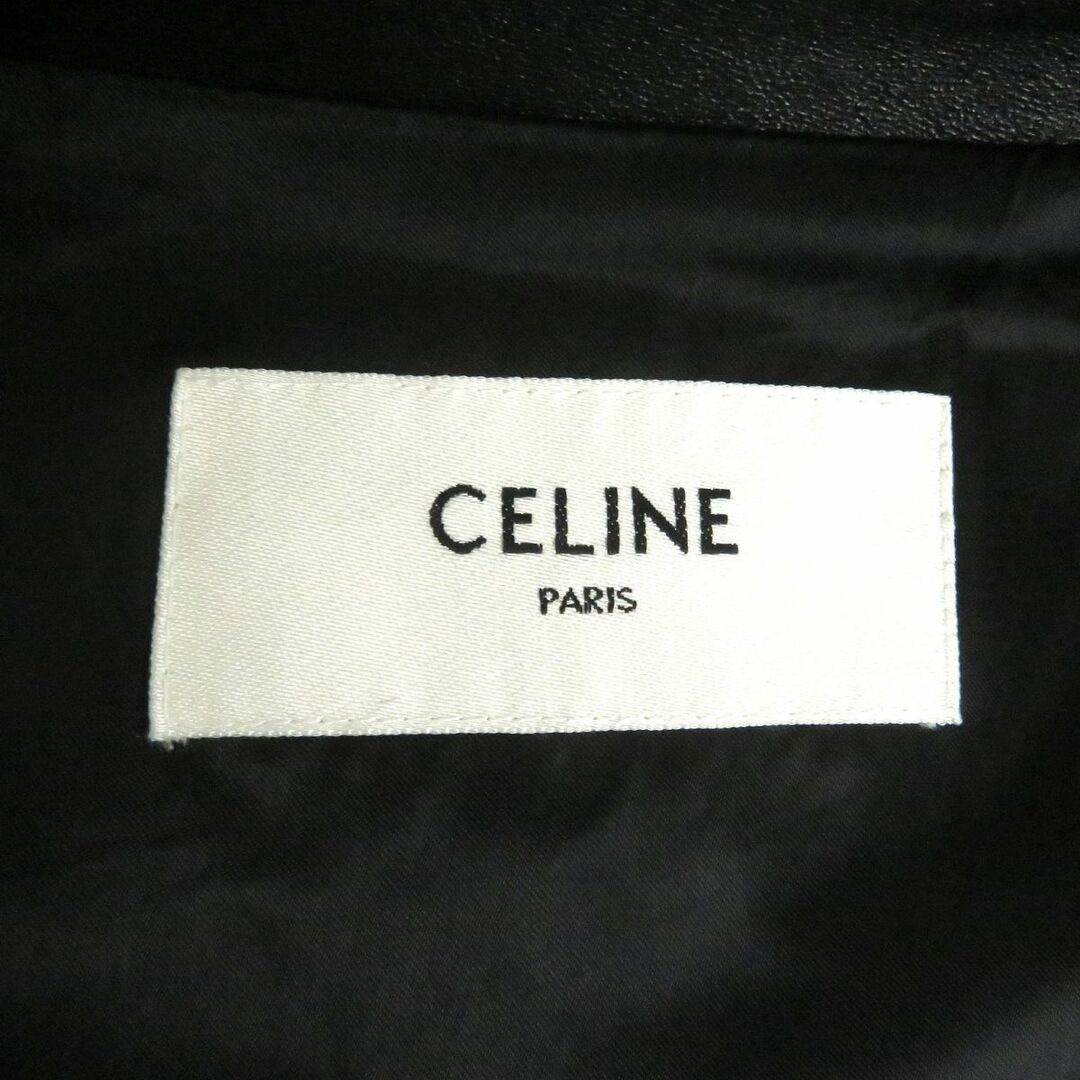 celine(セリーヌ)の極美品□19AW CELINE/セリーヌ 2E437291D ラムスキン ジップアップ レザーブルゾンジャケット ブラック 44 イタリア製 正規品 メンズ　t15-st30405-4761 メンズのジャケット/アウター(レザージャケット)の商品写真