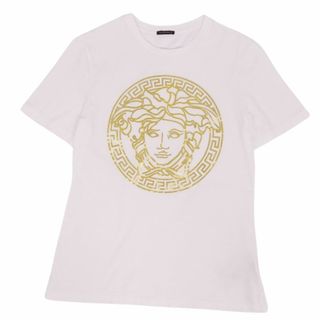 ヴェルサーチ(VERSACE)のヴェルサーチ VERSACE Tシャツ カットソー 半袖 ショートスリーブ メデューサ トップス レディース 38(S相当) ホワイト(Tシャツ(半袖/袖なし))