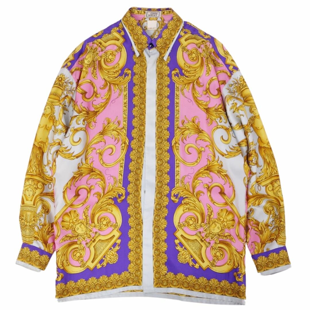 定番 GIANNI VERSACE ジャンニヴェルサーチ 半袖総柄シャツ ペイズリー ...