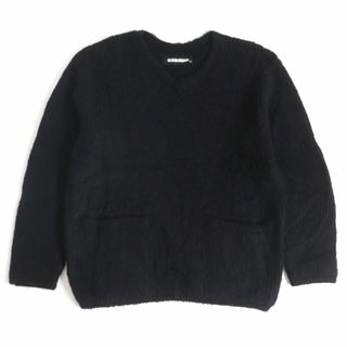 ネイバーフッド(NEIGHBORHOOD)の美品□20AW NEIGHBORHOOD/ネイバーフッド 202FUNH-KNM04 MOHAIR NA-KNIT モヘア混 長袖 ロングスリーブニット/セーター ブラック S 正規品　t13-st30329-16(ニット/セーター)