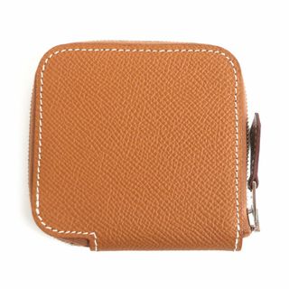 エルメス(Hermes)の未使用品□エルメス アザップコンパクト ミニ シルクイン ヴォーエプソン ラウンドファスナー レザー コインケース/財布 ゴールド U刻印 t10-st30327-326(コインケース/小銭入れ)