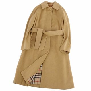 バーバリー(BURBERRY)の極美品 Vintage バーバリー Burberrys コート 一枚袖 ベルト付き ステンカラーコート バルマカーンコート ウール アウター レディース 6(S相当) ベージュ(その他)