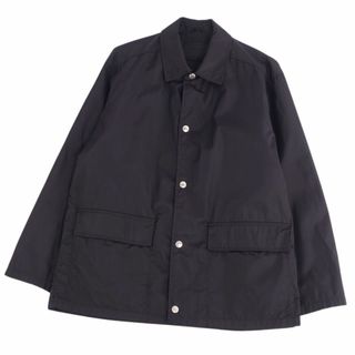 プラダ(PRADA)の美品 プラダ PRADA ジャケット ロングスリーブ  ナイロン ロゴボタン アウター メンズ イタリア製 XL ブラック(その他)