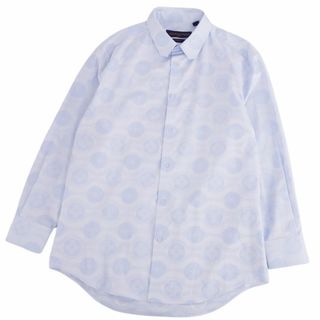 ルイヴィトン(LOUIS VUITTON)の極美品 ルイヴィトン LOUIS VUITTON シャツ 24SS ロングスリーブ モノグラム･ウェーブ コットン トップス メンズ イタリア製 41/16(XXL相当) ブルー(シャツ)