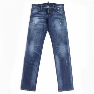 ディースクエアード(DSQUARED2)の極美品□19SS DSQUARED2/ディースクエアード S71LB0601 Slim Jean ボタンフライ クラッシュデニムパンツ/スキニー ブルー 44 正規品 メンズ　t04-st30322-151(デニム/ジーンズ)