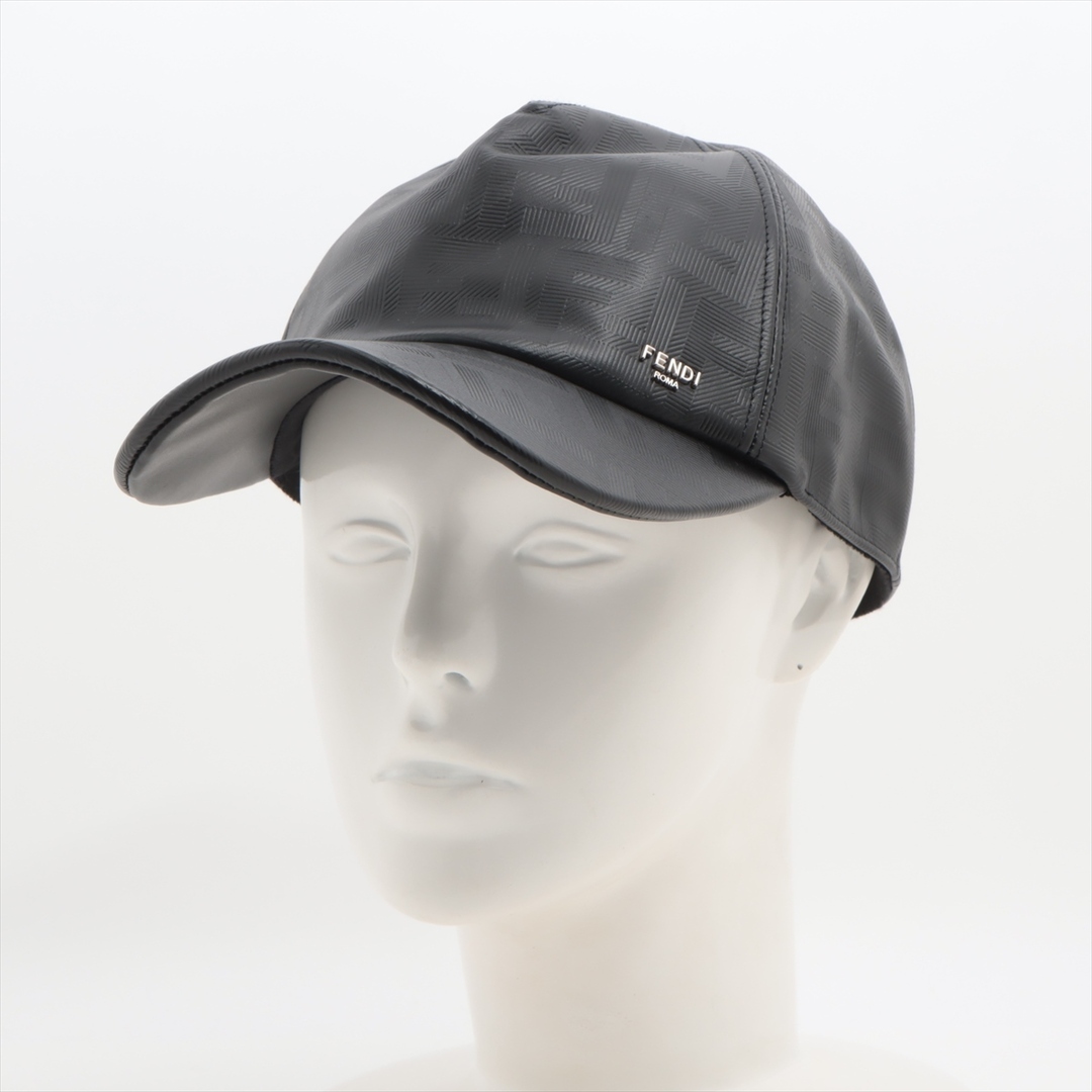 FENDI(フェンディ)のフェンディ ズッカ レザー  ブラック ユニセックス キャップ レディースの帽子(キャップ)の商品写真