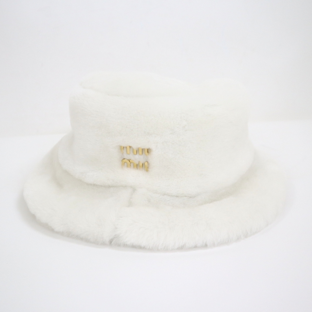 miumiu(ミュウミュウ)の【MIU MIU】ミュウミュウ シープ・バケット ホワイト×ゴールド Sサイズ/br3574kw レディースの帽子(ハット)の商品写真