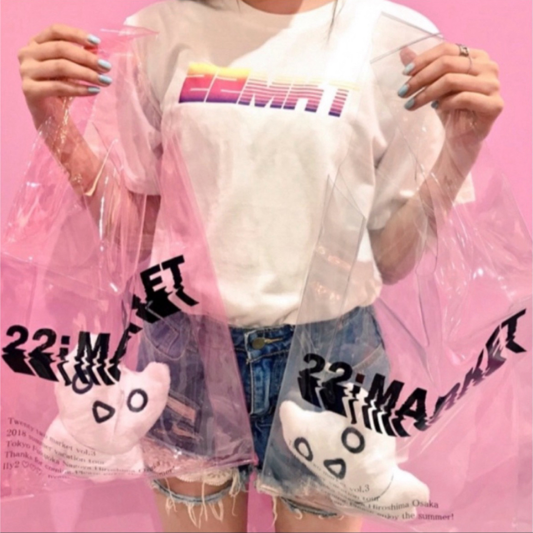 AKB48(エーケービーフォーティーエイト)の22;MARKET あほねこ あほ猫 PVCバッグ clear pink レディースのバッグ(トートバッグ)の商品写真