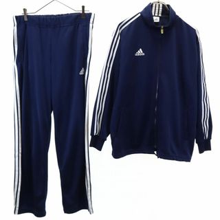 アディダス(adidas)のアディダス 90s オールド アソート デサント製 AS-2830 ジャージ 上下 セットアップ L/L-O ネイビー×ホワイト adidas メンズ 【中古】  【240227】(ジャージ)