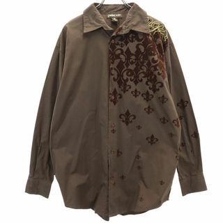 ペレペレ(PELLE PELLE)のペレペレ 長袖 シャツ L ブラウン pellepelle メンズ 古着 【240227】(シャツ)