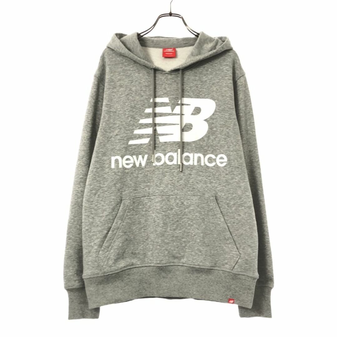 New Balance(ニューバランス)のニューバランス 長袖 スウェットパーカー S グレー NEW BALANCE プルオーバー メンズ 古着 【240227】 メンズのトップス(パーカー)の商品写真