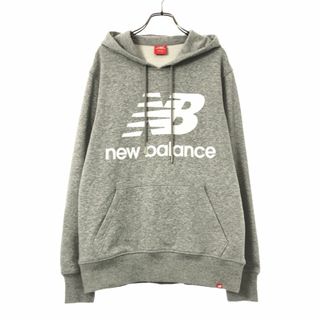 ニューバランス(New Balance)のニューバランス 長袖 スウェットパーカー S グレー NEW BALANCE プルオーバー メンズ 古着 【240227】(パーカー)