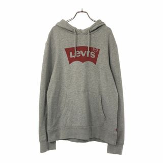 リーバイス(Levi's)のリーバイス 長袖 スウェットパーカー Ｍ グレー Levi's プルオーバー メンズ 古着 【240227】(パーカー)