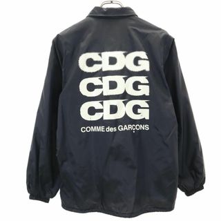 COMME des GARCONS - コムデギャルソン 2015年 グッドデザインショップ バックプリント ナイロン コーチジャケット S ブラック COMME des GARCONS GOOD DESIGN SHOP 裏起毛 メンズ 古着 【240227】