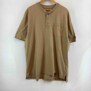 ディッキーズ(Dickies)のDickies メンズ ディッキーズ Tシャツ 半袖 ベージュ ハーフボタン(Tシャツ/カットソー(半袖/袖なし))