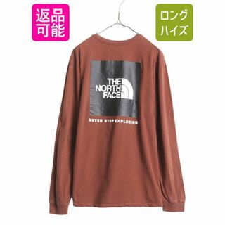 ザノースフェイス(THE NORTH FACE)のノースフェイス 両面 プリント 長袖 Tシャツ メンズ L / The North Face アウトドア ロンT プリントT ロゴT バックプリント クルーネック(Tシャツ/カットソー(七分/長袖))