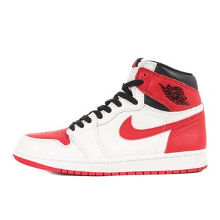 ナイキ(NIKE)の美品 NIKE ナイキ サイズ:27.0cm AIR JORDAN 1 RETRO HIGH OG HERITAGE (555088-161) エアジョーダン1 レトロ ハイ ヘリテージ ホワイト ユニバーシティレッド ブラック US9 ハイカット スニーカー シューズ 靴【メンズ】【中古】(スニーカー)