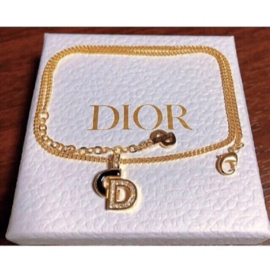 正規品質保証 Dior 黒 ネックレス gold CDロゴ 華奢 シンプル 可愛い ゴールド