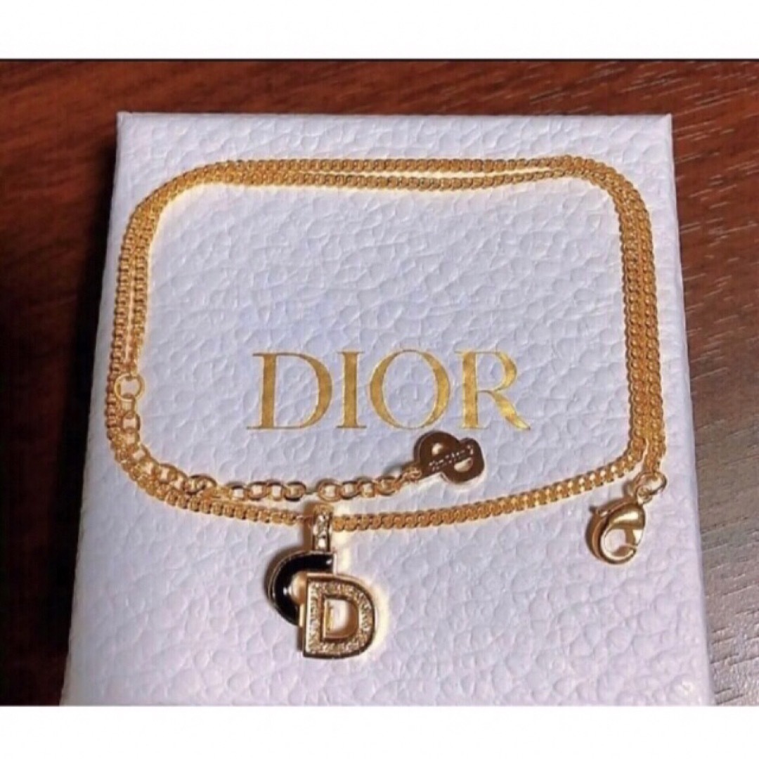 正規品質保証 Dior 黒 ネックレス gold CDロゴ 華奢 シンプル 可愛い ゴールド