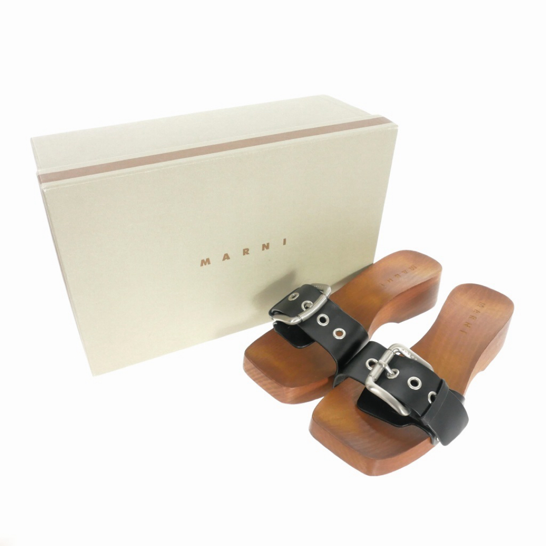 MARNI - マルニ MARNI バックルサンダル ウッドサンダル 23 MARNI - マルニ MARNI バックルサンダル ウッドサンダル 23