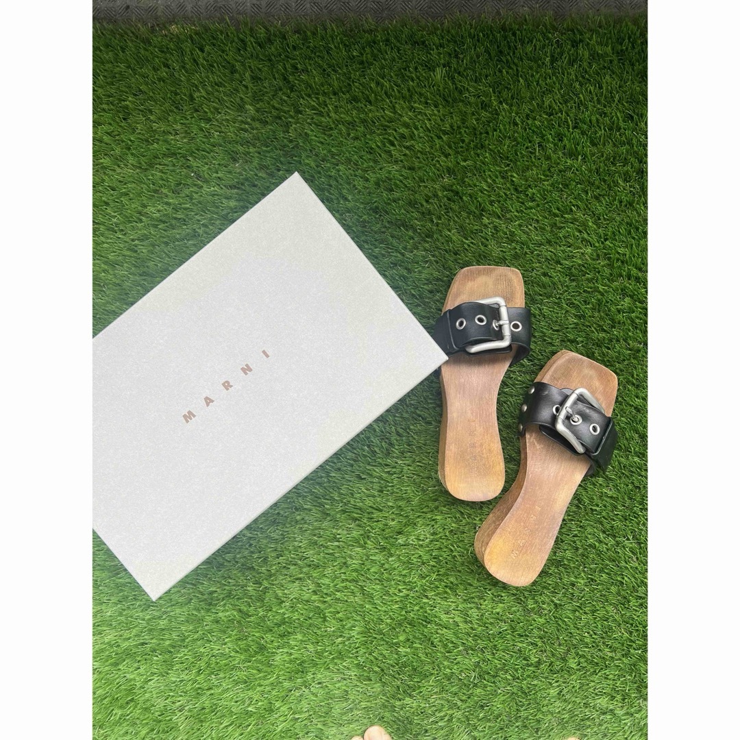 MARNI - マルニ MARNI バックルサンダル ウッドサンダル 23 MARNI - マルニ MARNI バックルサンダル ウッドサンダル 23