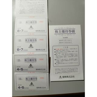 東映 株主優待券   4枚綴り　２冊(その他)