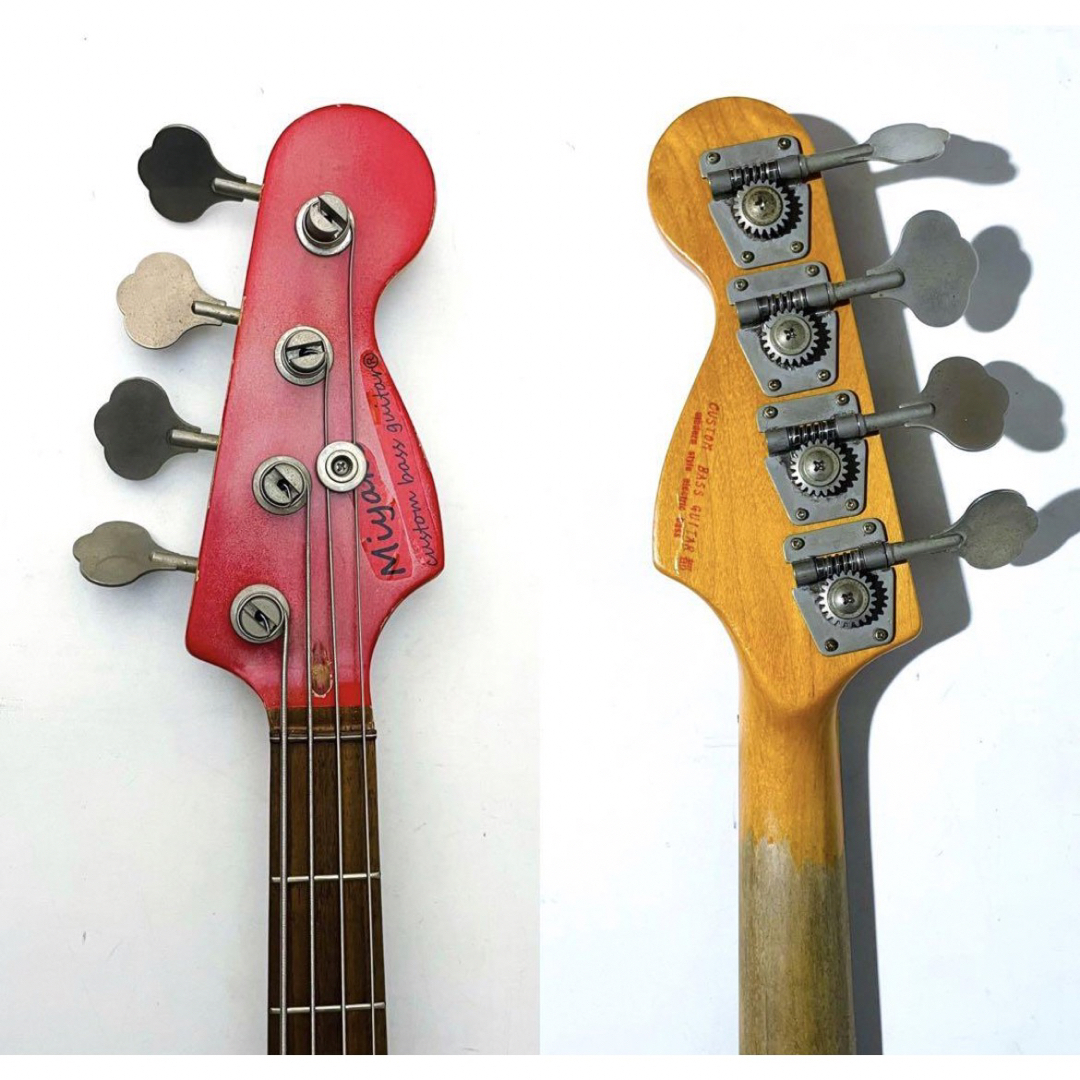 【希少】Miyako Jazz bass RED POP finish レリック 楽器のベース(エレキベース)の商品写真