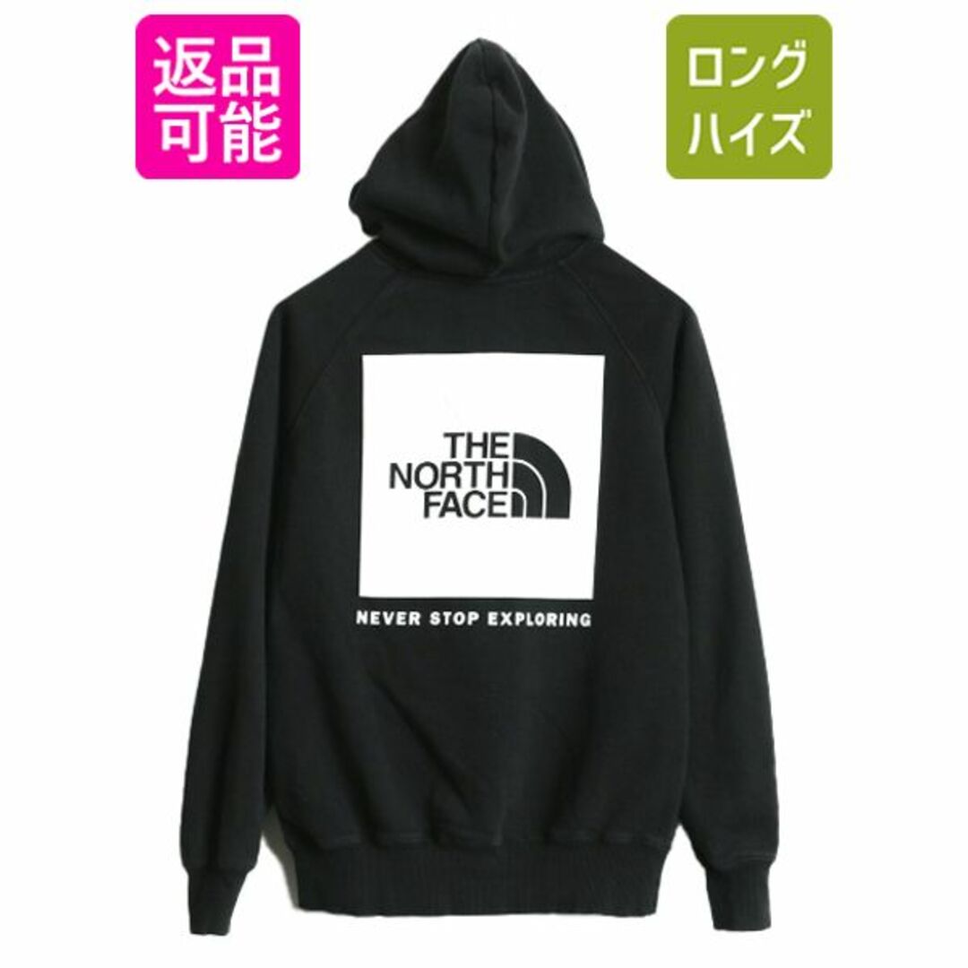 THE NORTH FACE(ザノースフェイス)のノースフェイス 両面 プリント スウェット フード パーカー レディース XS The North Face プルオーバー 裏起毛 トレーナー アウトドア 黒 レディースのトップス(パーカー)の商品写真