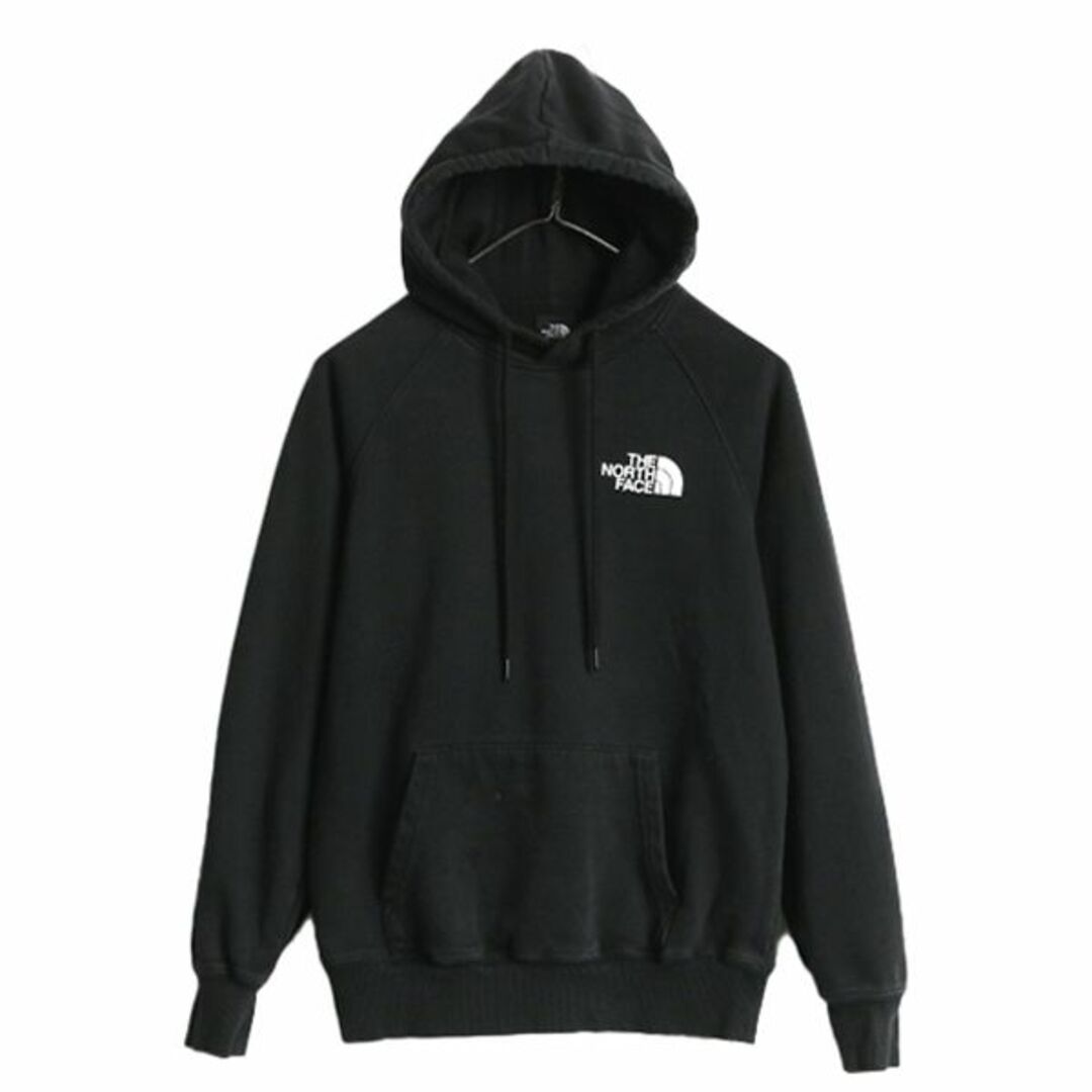 THE NORTH FACE(ザノースフェイス)のノースフェイス 両面 プリント スウェット フード パーカー レディース XS The North Face プルオーバー 裏起毛 トレーナー アウトドア 黒 レディースのトップス(パーカー)の商品写真