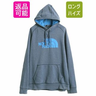 ザノースフェイス(THE NORTH FACE)のノースフェイス ロゴ 刺繍 スウェット フード パーカー レディース XL / The North Face プルオーバー トレーナー アウトドア 前V 裏起毛(パーカー)