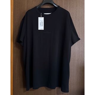 マルタンマルジェラ(Maison Martin Margiela)の黒XXL新品 メゾン マルジェラ リバースロゴ Tシャツ メンズ オールブラック(Tシャツ/カットソー(半袖/袖なし))