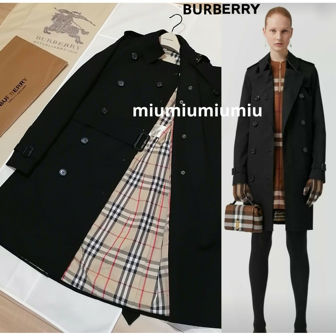 BURBERRY(バーバリー)の本物上質●　黒色トレンチコート　バーバリーロンドン レディースのジャケット/アウター(トレンチコート)の商品写真