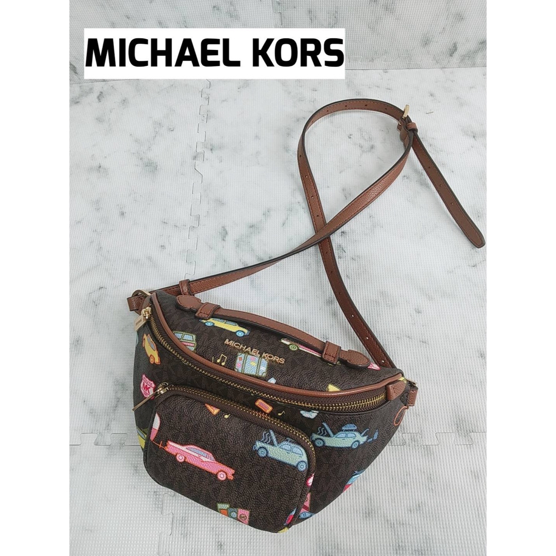 Michael Kors(マイケルコース)の【希少】MICHAEL KORS マイケルコース 車 シグネチャー ボディバッグ レディースのバッグ(ボディバッグ/ウエストポーチ)の商品写真