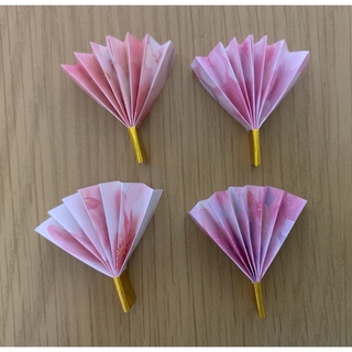 桜柄扇子型、箸置き10個、折り紙(その他)