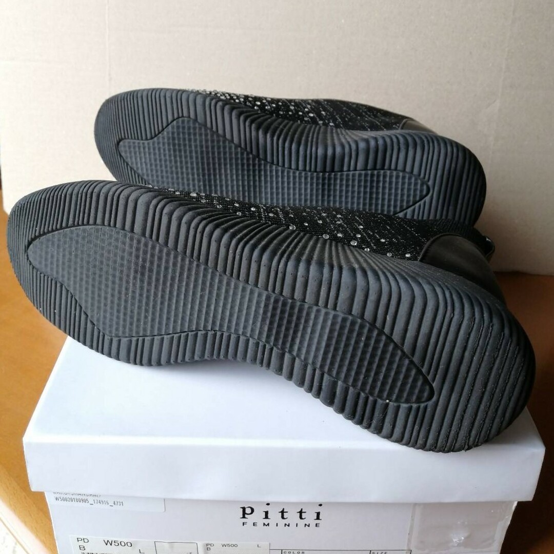 Pitti(ピッティ)の【美品】pitti ピッティ　ビジュースポーツスニーカー　スリッポン　Ｌ レディースの靴/シューズ(スニーカー)の商品写真