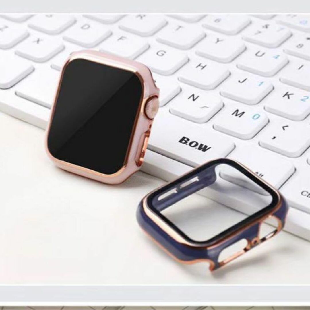 Apple Watch(アップルウォッチ)のホワイト  44㎜　ゴールドフレーム　韓国　新品　AppleWatch カバー スマホ/家電/カメラのスマホアクセサリー(モバイルケース/カバー)の商品写真