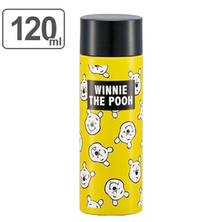 ディズニー(Disney)の120ミニ水筒ポケット超軽量コンパクトスリム保温保冷真空断熱クマ熊くまのプーさん(弁当用品)