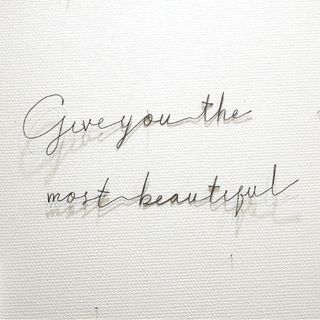 文字のワイヤーアート◎give you the most beautiful(インテリア雑貨)