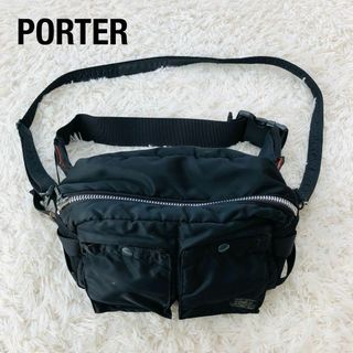 ポーター(PORTER)のPORTERポータータンカー2WAYウエストバッグブラック黒ショルダーバッグ(ウエストポーチ)