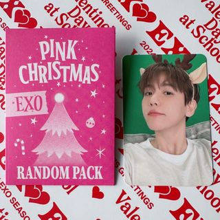 エクソ(EXO)のEXO ピンク クリスマス　トレカ　ベッキョン(アイドルグッズ)